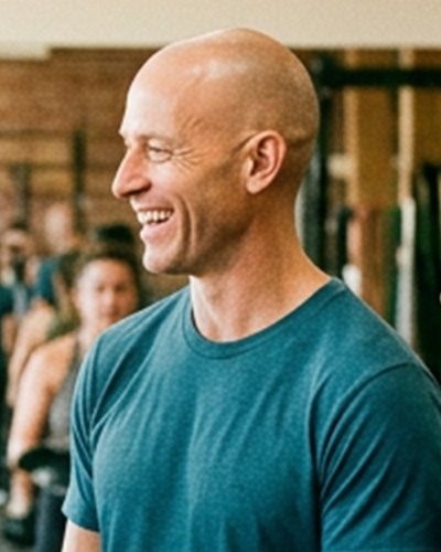Retrato de Nicolás Bustos, entrenador de funcional, sonriendo.